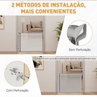 Portão de Segurança Retrátil para Bebês e Pets | 86cm x 3m | Tela PVC Cinza - imagem 5