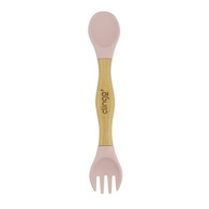 Talher Duplo de Bambu e Silicone Rosa - Seguro, Sustentável e Ideal para Bebês - imagem 2