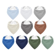 NISXABEBE Babadores de musselina, babadores bandana para bebês 100% algodão para bebês meninos e meninas, babador de cores sólidas para babar a dentição - imagem 1