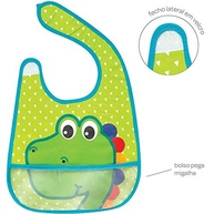 Buba Babador Com Bolso Impermeável - Dino Colorido para Bebês - imagem 3