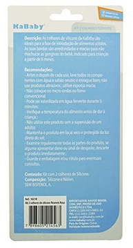 KaBaby Kit com 2 Colheres de Silicone Flexíveis Rosa - Seguras e Macias para Bebês - imagem 5