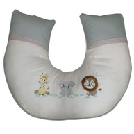 Almofada de Amamentação Ergonômica para Bebês - Estampa Safari Selva Luxo - imagem 1