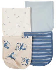 Carter's - Pacote com 4 Panos de Algodão Macios para Bebês Meninos (Azul/Marfim) - imagem 2