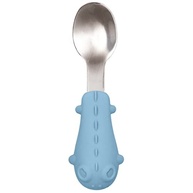 Kit Talheres Buba com Cabo em Silicone Azul - Seguro, Resistente e Confortável para Bebês - imagem 4