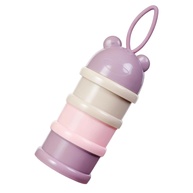 Caixa de Pó de Leite em Camadas Rosa - Dispensador Portátil e Seguro para Bebês - imagem 1