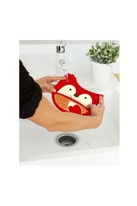 Skip Hop Babador de Silicone Cata-Migalhas Zoo Raposa - Prático, Dobrável e Confortável para Bebês - imagem 5