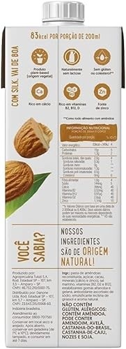 3 Silk Amêndoa - Bebida Vegetal, 1L - imagem 2