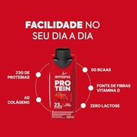 Emana Protein Bebida Proteica Sabor Frutas Vermelhas Sem açúcar - 12 Unidades de 250ml - imagem 4