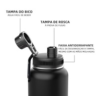Garrafa Térmica 1200ml com Isolamento a Vácuo Duplo - Mantém Bebidas Quentes por 8h e Geladas por 12h (Verde) - imagem 5