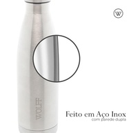 Garrafa Térmica Aço Inox Wolff Ice 500ml - Isolamento Duplo para Bebidas Frias e Quentes - imagem 5