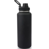 Garrafa Térmica Dupla Isolada 1200ml - Mantém Bebidas Quentes por 8h e Geladas por 12h - Preto - imagem 1