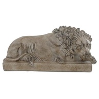 Escultura Leão Decorativo em Resina Bege 13cm - Decore com Estilo e Personalidade - imagem 2
