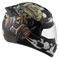Capacete Mixs Helmets MX5 VÍRUS Bege - Segurança e Estilo para Sua Pilotagem - imagem 1