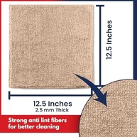 Pano de Microfibra USANOOKS Bege 100 Peças: Limpeza Profissional 1200 Lavagens | Brilho Espelhado Sem Riscos - imagem 3