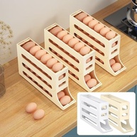 Suporte de Ovos para Geladeira 4 Camadas - Dispensador Automático com 28 posições - Design Moderno Bege - imagem 4