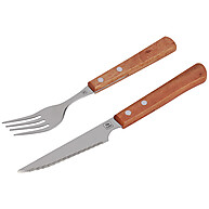 Talheres Churrasco Inox: 8 Peças com Cabo de Madeira Bel - imagem 2