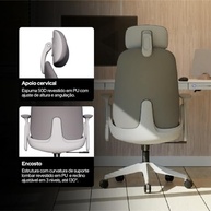 Cadeira Ergonômica Belena com Encosto Mesh, Apoio Lombar e Braços 3D – Conforto Premium para Home Office - imagem 4