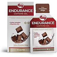 Gel Cafeína Vitafor Endurance Chocolate Belga 12x30g - imagem 4