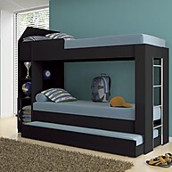 Beliche Cama Auxiliar Ditália Treliche CM-15 Preto: Otimização de Espaço com Estilo - imagem 1
