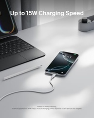 Cabo Belkin USB-C Trançado Ecológico 1m 15W: Carregamento Rápido e Durável para iPhone, Galaxy, Pixel e iPad - imagem 2