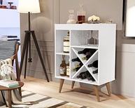 Aparador Porto Belo Buffet com Adega para Bebidas - Design Retro em Branco - imagem 3