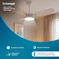 Ventilador de Teto Beltempo Brizzo 220V com LED 6500K e Pás em MDF - Silencioso e Potente - imagem 5