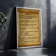 Quadro Decorativo Salmo 23 com Moldura Rústica - Fé, Esperança e Bênçãos para sua Casa - imagem 5