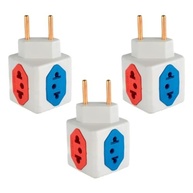 KIT 3 Adaptadores Benjamim Cubo 3D: Mais Tomadas com Segurança e Estilo! - imagem 2