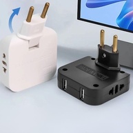 Adaptador Tomada Benjamin Articulado c/ USB: Carregue 4 Dispositivos e Viaje Leve! - imagem 4