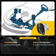 Bomba de Direção Hidráulica 21-117 para Mercedes-Benz E350 2006 3.5L com Polia - Qualidade Premium - imagem 4