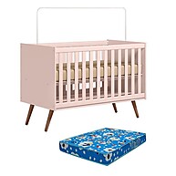 Berço Retrô Rosa Q Encanto: Conforto e Segurança! - imagem 1