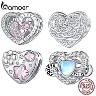 Berloque Bamoer Coração Prata 925: Elegância DIY - imagem 1