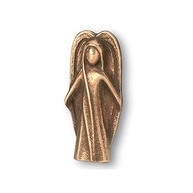 Berloque de Anjo da Guarda em Bronze Sólido – Estatueta Portátil de 5,5 cm para Proteção e Conforto - imagem 2