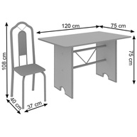 Mesa de Cozinha Granito 120cm + 4 Cadeiras Bianca - imagem 2
