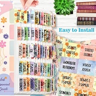 Pacote com 2 Abas Florais da Bíblia para Mulheres e Meninas - 100 Peças Laminadas com Design Colorido para Estudo Bíblico - imagem 3