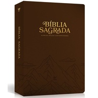 Bíblia Sagrada AEC Letra Grande Marrom Luxo: Texto Belo e Fácil de Ler - imagem 1