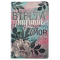 Bíblia Sagrada NVI Letra Normal Capa Dura - Capa Flor Artística - imagem 1