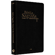 Bíblia Sagrada NVI Letra Normal Capa Semi Luxo Preta: Precisão e Estilo - imagem 1