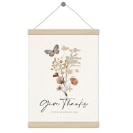 Pôster Decorativo Cristão com Moldura Boho - Versículos Bíblicos em Design Floral 30,5x40,6cm - imagem 1