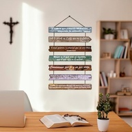 Arte de Parede com Versículos Bíblicos em Madeira Rústica - Inspire-se com Frases Motivacionais para Casa e Escritório - imagem 3