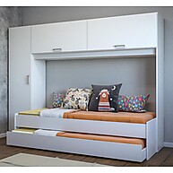 Bicama com Guarda-Roupa Branca: Otimize Seu Espaço! - imagem 1