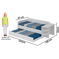 Bicama Helena Branco - Design Moderno e Funcionalidade para Seu Quarto - imagem 3