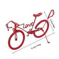 Estatueta de Bicicleta em Metal Vermelho - Decoração Criativa para Mesa, Casa e Escritório - imagem 4