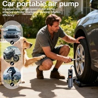 Inflador de Pneus Automático: Bomba de Ar Compressor Recarregável para Carro, Bicicleta e Mais - imagem 4