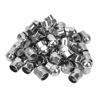 Kit 10 Tampinhas Cromadas Plásticas para Bico de Pneu: Estilo e Proteção para Moto, Carro e Bicicleta - imagem 1