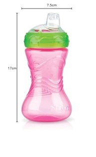 Copo com Bico de Silicone Rosa da Nûby - 300ml com Controle de Vazão - imagem 3