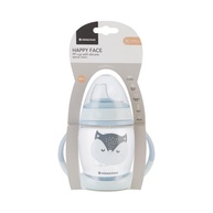 Copo com Bico de Silicone 200ml Happy Face Azul - Kikka Boo | Seguro e Divertido para Bebês a Partir de 8 Meses - imagem 1