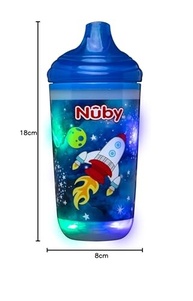Copo Pisca-Pisca Nûby com Bico Rígido 300ml Azul - Térmico, Antivazamento e Livre de BPA - imagem 4