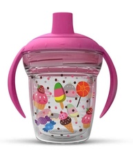 Copo Infantil de Transição Helsim com Alça, Bico e Válvula Antiengasgo - Rosa 170ml - imagem 1