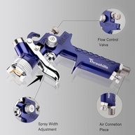 Throohills Kit Pistola de Pulverização HVLP Profissional - 3 Bicos + Copo 33 oz - imagem 3